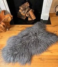 Genuine Sheepskin Rug Grey