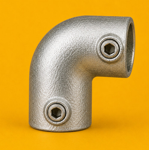 Affordable galvanised 125 - galvanised, 90°