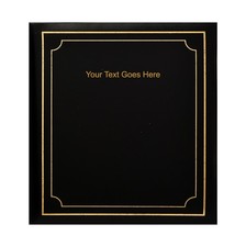 Personalised Text Large Black Self Adhesive Photo Album with 40 Sheets, 80 Sides
