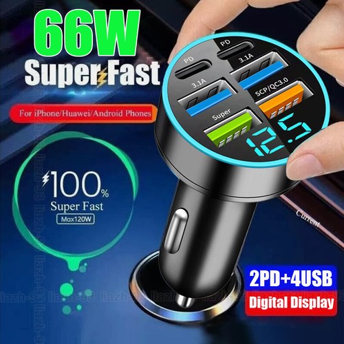Usb 66w car phone - 4,