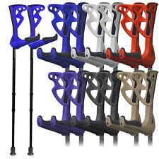 FDI Premium Heavy Duty Ultra Comfort Adjustable Lightweight Elbow Crutches, Pair