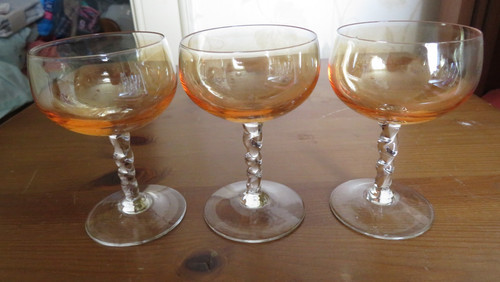 Set antique vintage peach - set, 3