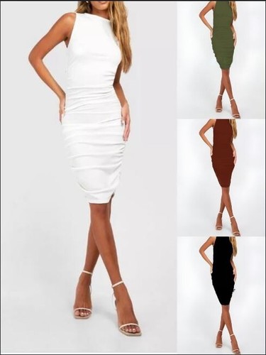 Womens sleeveless ruched - sleeveless,