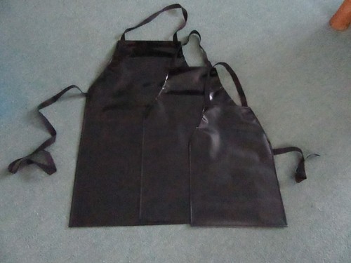 Black pvc aprons available - available, in