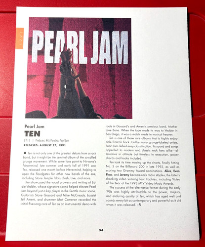 Pearl jam ten - jam, art