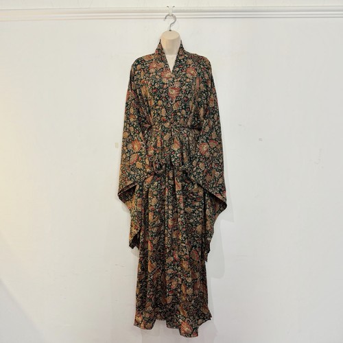 Long boho kimono robe dark - long,