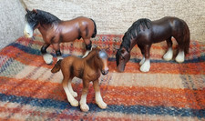 Schleich 3 Shire Horse Family Set 13247 13605 13272 Heavy Stallion, Mare & Foal