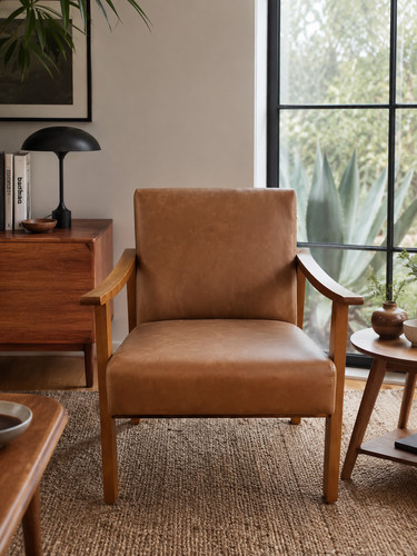 Mid century armchair brown - mid-century,
