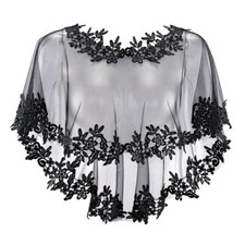 Elegant Wedding Cape Party Evening Dress Shawl Fashion Lace Shawl  Women
