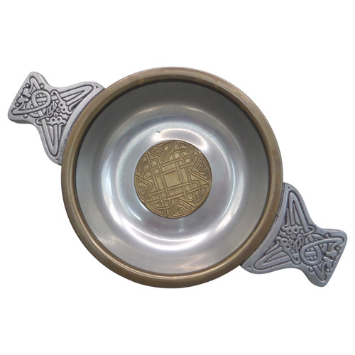 Scottish pewter quaich - scottish,