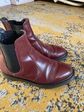 Doc Martens 2976 Cherry Red Leather Chelsea Boots Uk5/38 
