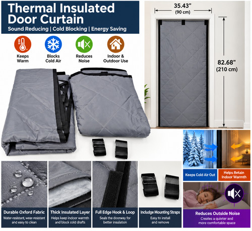 Thermal insulated door - door, curtain