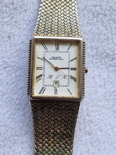 Vintage Imado International RLK Tank Quartz Gold Plated Date Watch - New Battery