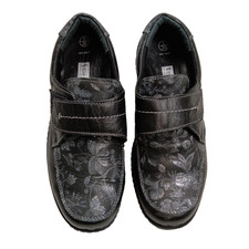 Loretta Black Leather Slip On Shoes Size 5 Easy Fasten Orthopaedic Comfort Shoes