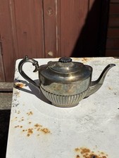 Silver Plated Tea Pot with Hinged Lid, Made In UK, F & Co