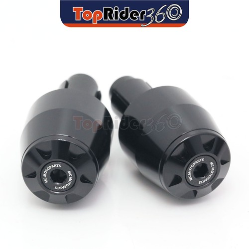 Black cnc bar end sliders - black,