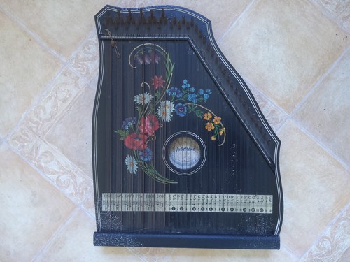 Vintage zither harp chord - vintage, 6