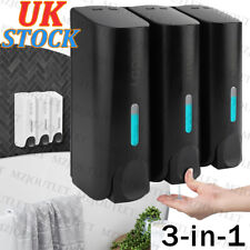 Soap Dispenser Wall Mounted Liquid Bathroom Kitchen Hand Wash Shower Gel Shampoo