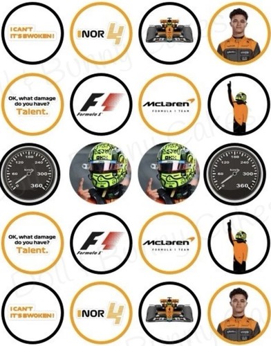 Lando norris cupcake toppers - norris,