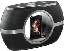 Rotating Speaker with Ipod Dock and Aux Input | Sharper Image EC-A115