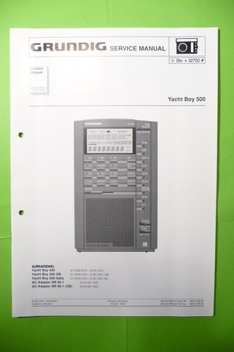 Service manual for - , grundig