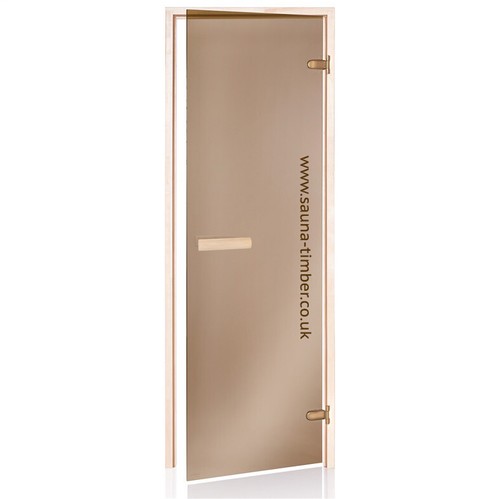 Sauna glass door - , hardwood