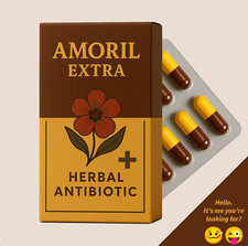 Amoril Extra Herbal Antibiotic Supplement 500mg 100% Working Natural UK 15 caps