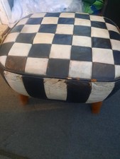 vintage/retro leather pouffe