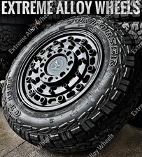 16" Black AT1 Alloy Wheels Fits Nissan Primastar 5x118 Vans + All Terrain Tyres