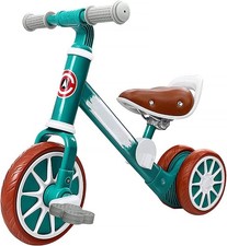 2-in-1 Kids Balance Bike Tricycle Bicycle Removable Pedal Learning Bike