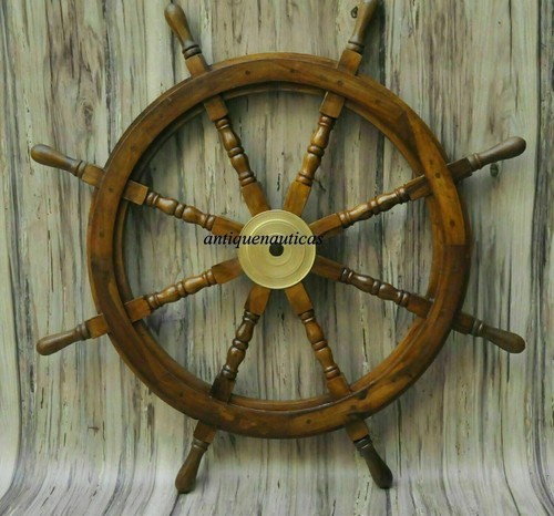 Antique teak brass big - brass, ship