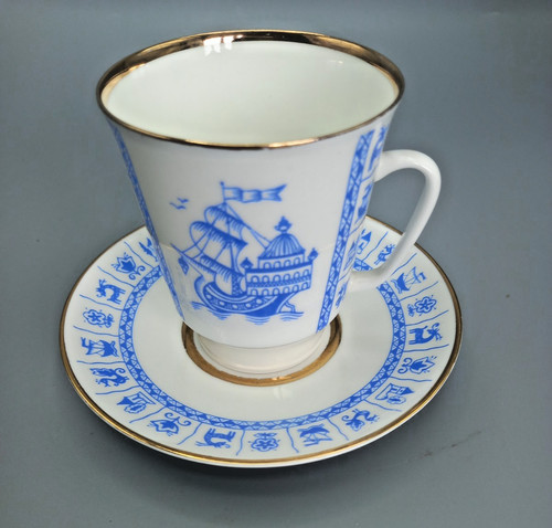 Russian lomonosov blue white - blue,
