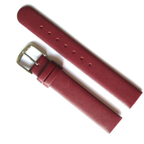 Red leather watch band mm - leather, 14