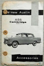 AUSTIN A55 CAMBRIDGE Mk II ACCESSORIES Car Price List 1957-58