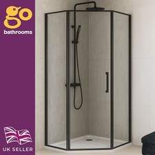 Black Corner Quadrant Shower