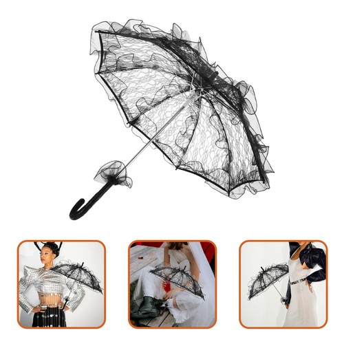 Charming black lace - lace, parasol