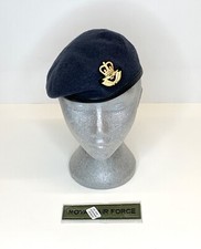 RAF Officer Beret & Subdued Chest Badge. Various Sizes.