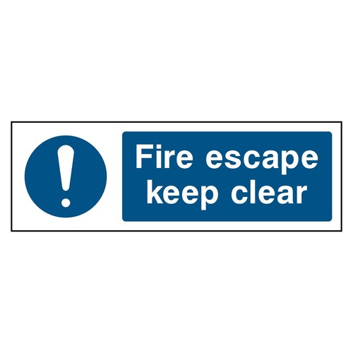 Fire escape keep - fire, clear