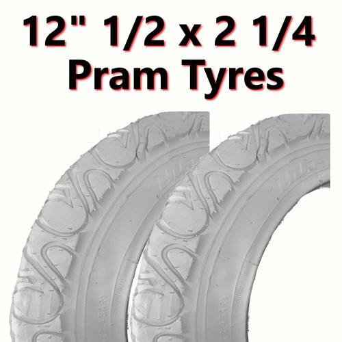 White pram tyre 2 - white,