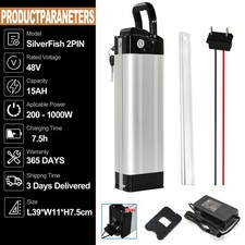 48V 15Ah SilverFish Lithium Battery For Electric Bicycle E-Bike 250W-1000w motor