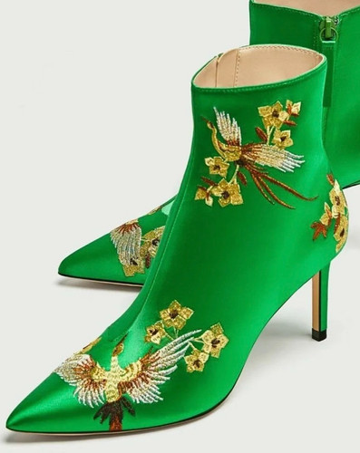 Zara satin green emearld - zara,