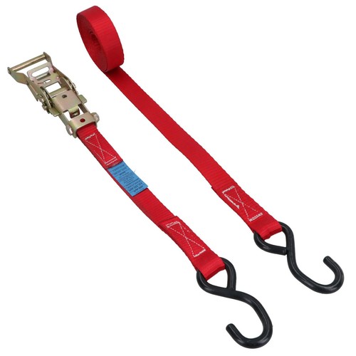 Red ratchet strap tie down - tie,
