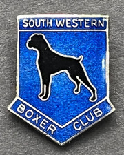 SOUTH WESTERN BOXER CLUB Pin Badge Boxer Dog