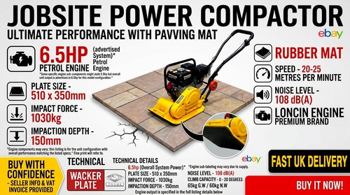 Jobsite compactor wacker plate - jobsite,