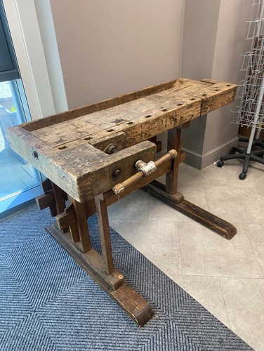 Vintage wooden workbench - vintage,
