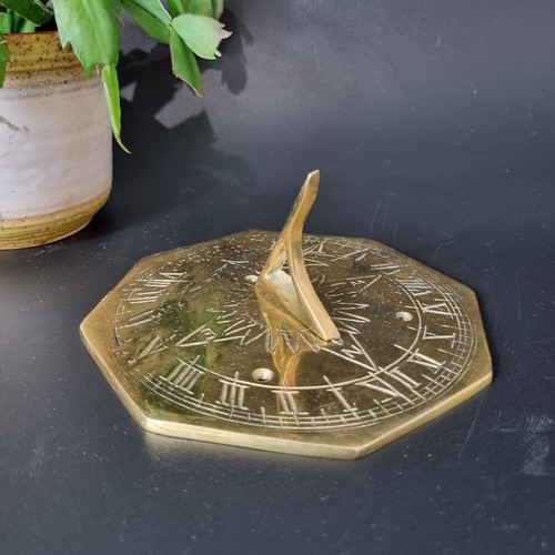 Solid brass sundial - solid,