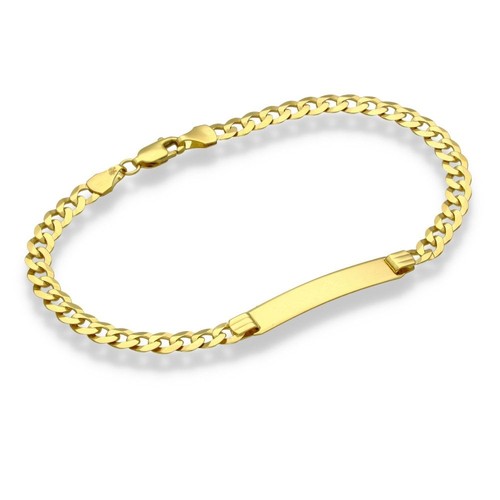 9ct yellow gold - id, curb