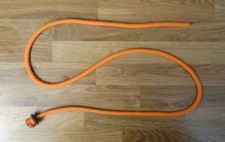 English Button Falconry Rope leash leather washer Orange 6mm thick 1 metre long
