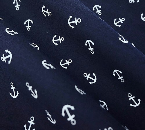 Nautical anchor polycotton - anchor,