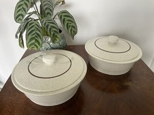 Poole Pottery Lidded Casseroles X 2 